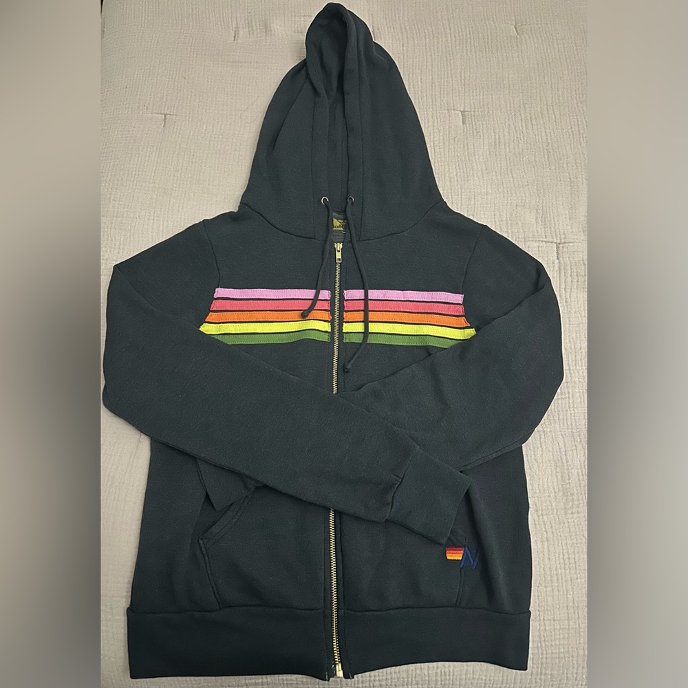 New: Aviator Nation 5 stripe hoodie size extra small